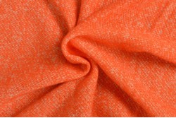French Terry melange 23 dark orange